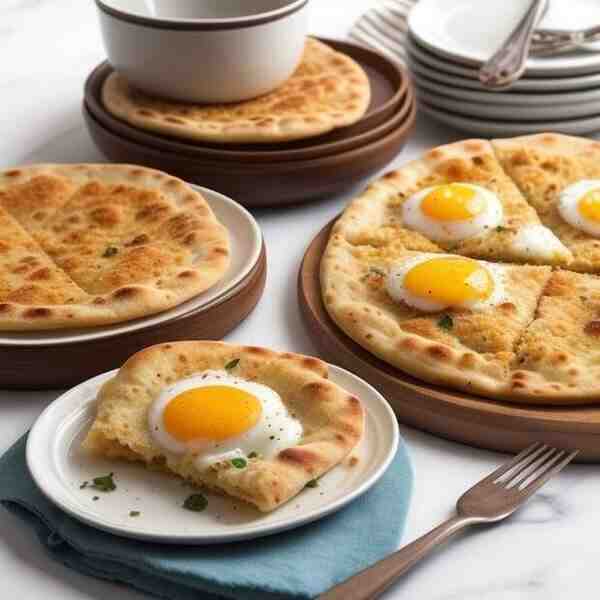 Сырные лепёшки с луком и яйцом